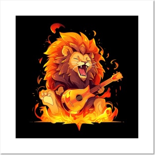 cute lion Posters and Art